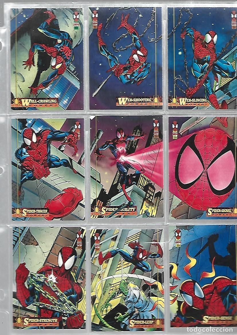 Trading cards: Spiderman 1994, completa, 150 cards, Marvel, muy buen estado, con hojas. Caja DA
