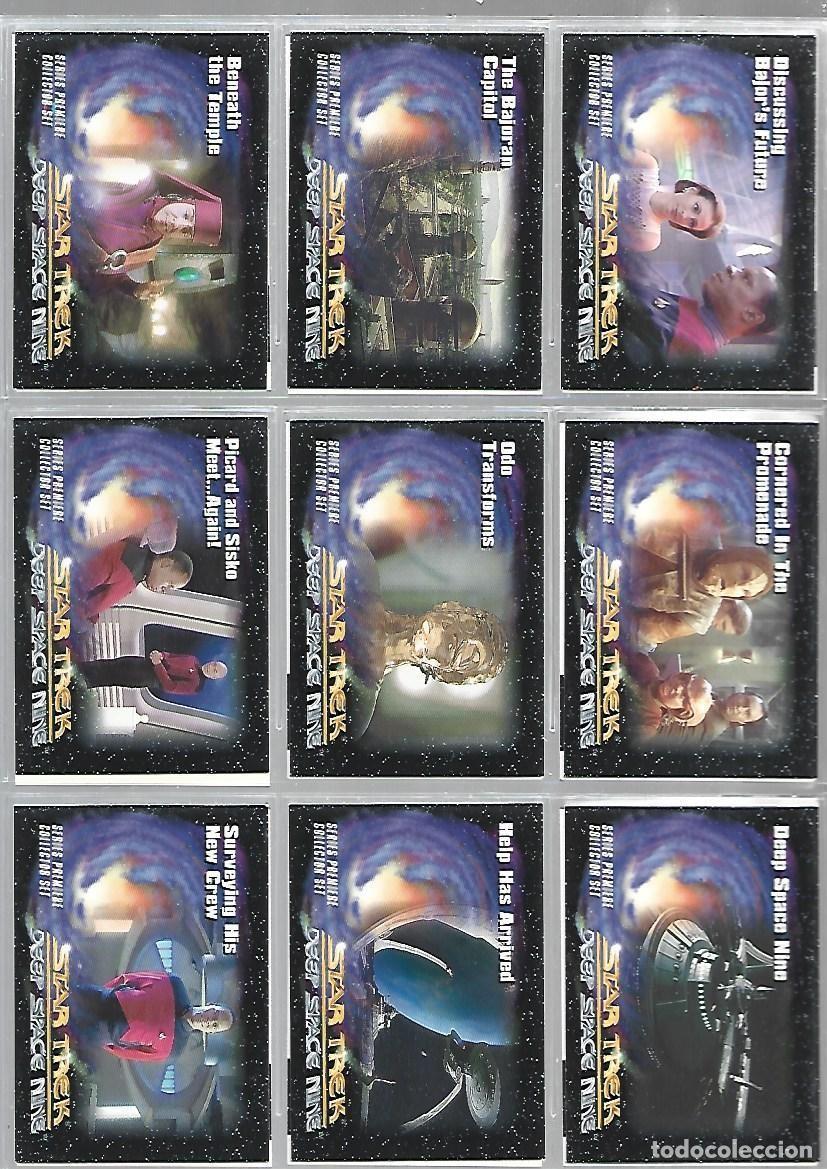Trading cards: Star Trek, deep space nine, series premiere, 1993, completa, 48 cards + 2 extras, con hojas. caja DA