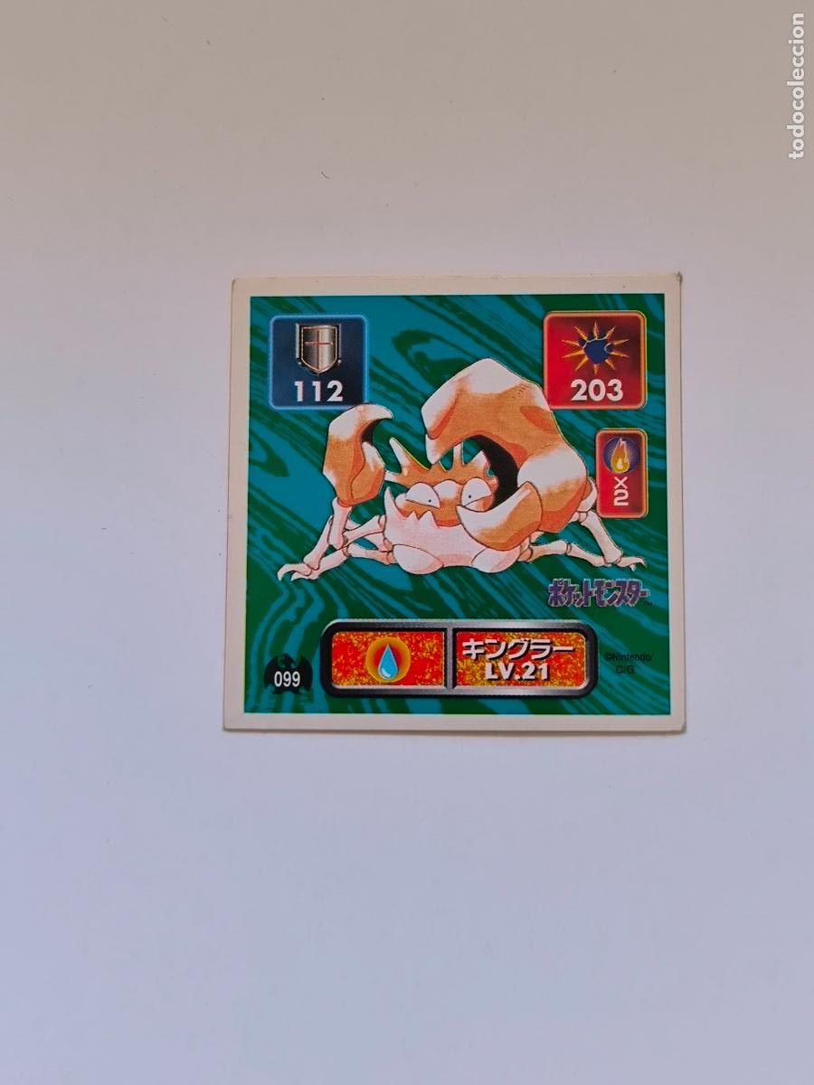 Trading cards: POKEMON STICKER AMADA - N&ordm; 99 - KINGLER - SEAL - 1996 ORIGINAL JAPON (K7A1)