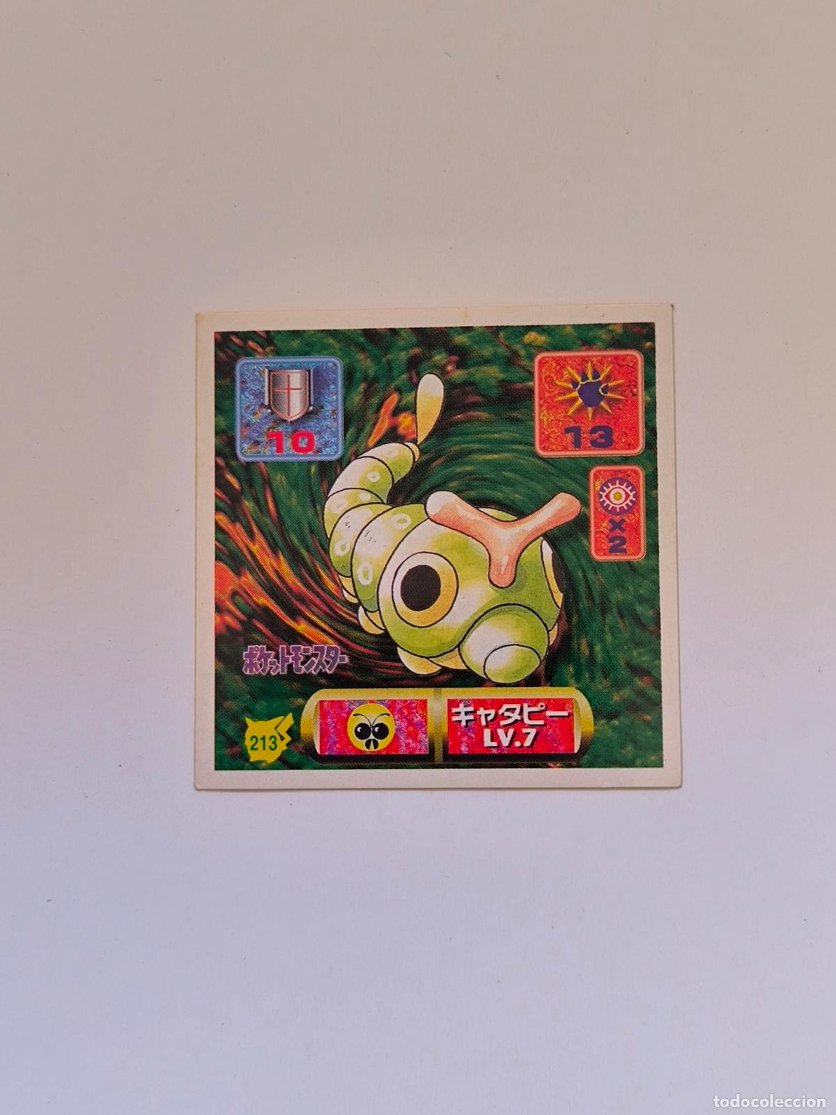 Trading cards: POKEMON STICKER AMADA - N&ordm; 213 - CATERPIE - SEAL - 1997 ORIGINAL JAPON (K7B1)