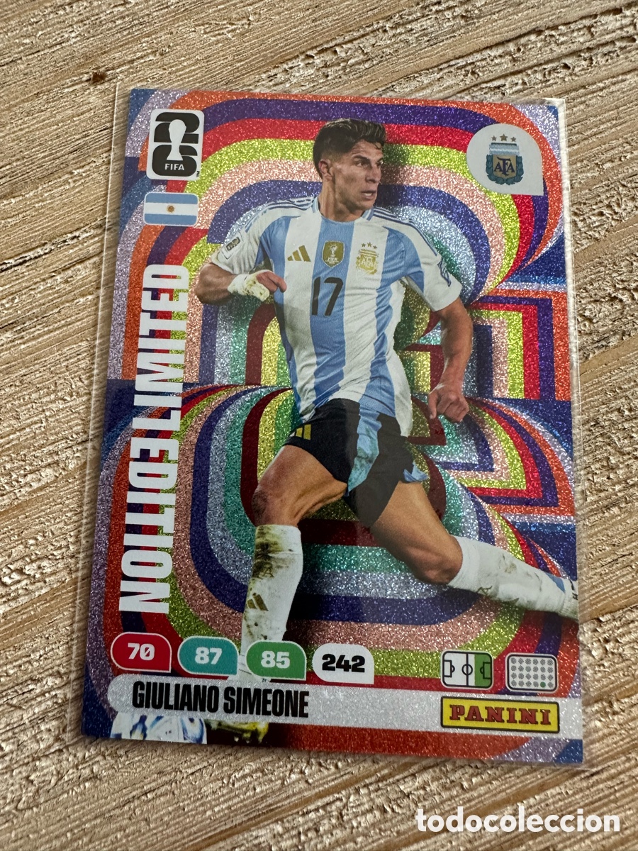 Sammelkarten: GIULIANO SIMEONE ARGENTINA LIMITED EDITION ADRENALYN WORLD CUP 2026 USA CAN MEX MUNDIAL 26 PANINI