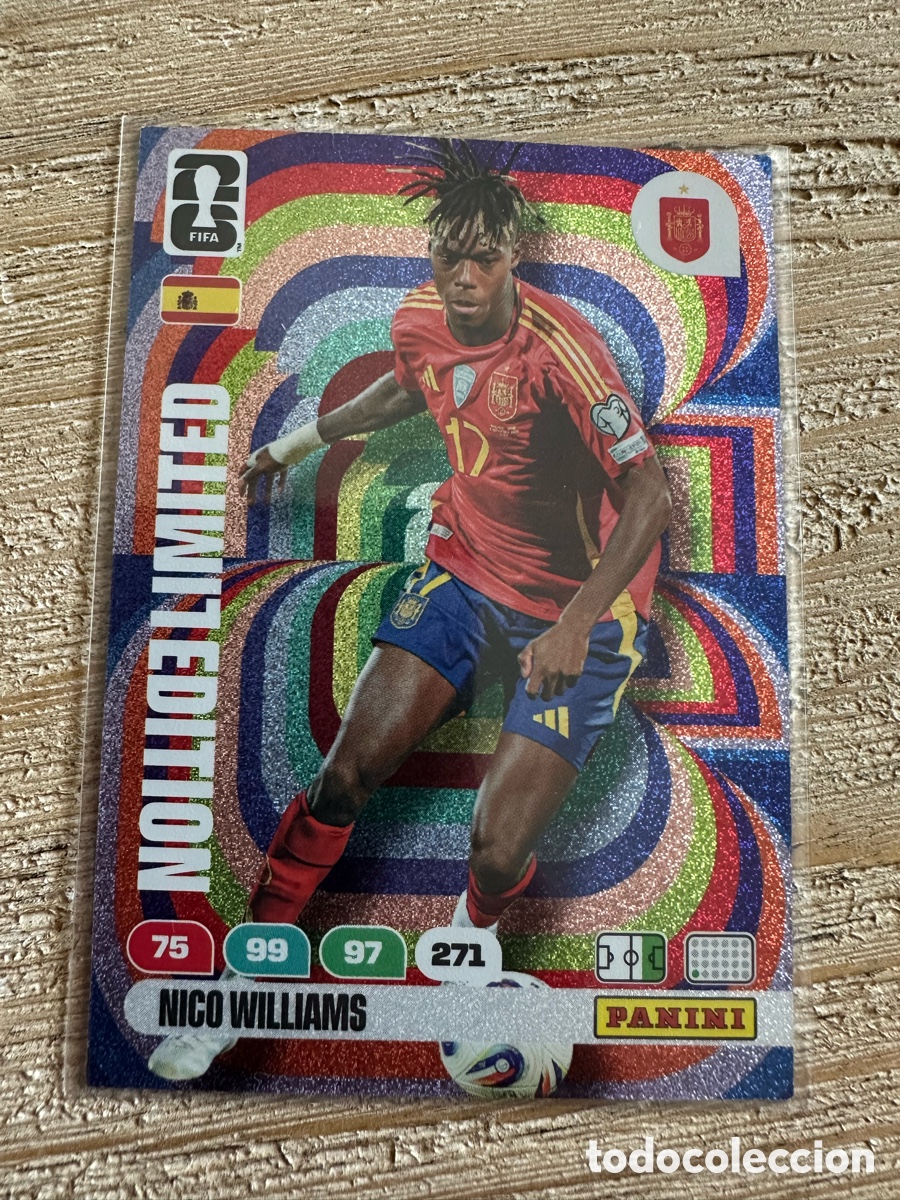 Figurine Collezionabili: NICO WILLIAMS ESPA&Ntilde;A LIMITED EDITION ADRENALYN XL FIFA WORLD CUP 2026 USA CAN MEX MUNDIAL 26 PANINI