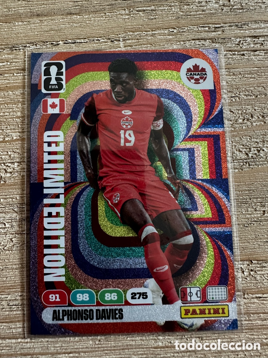 Trading cards: ALPHONSO DAVIES CANADA LIMITED EDITION FIFA WORLD CUP 2026 USA CAN MEX MUNDIAL 26 PANINI