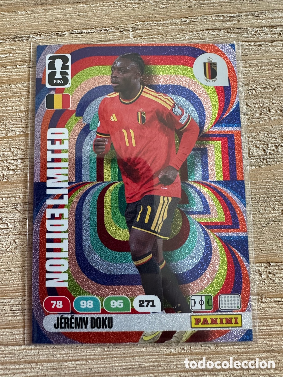 Trading cards: JEREMY DOKU BELGICA LIMITED EDITION FIFA WORLD CUP 2026 USA CAN MEX MUNDIAL 26 PANINI