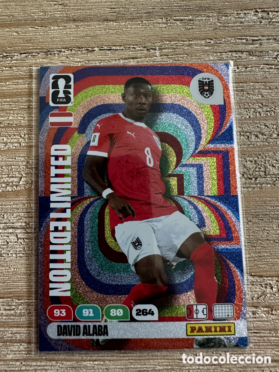 Trading cards: DAVID ALABA AUSTRIA LIMITED EDITION FIFA WORLD CUP 2026 USA CAN MEX MUNDIAL 26 PANINI