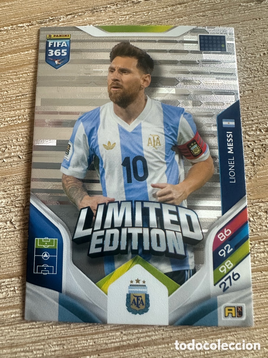 Trading cards: LIONEL MESSI ARGENTINA LIMITED EDITION FIFA 365 ADRENALYN XL 2026 PANINI