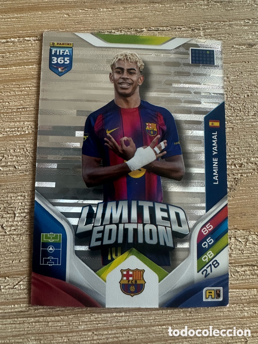 Trading cards: LAMINE YAMAL FC BARCELONA LIMITED EDITION FIFA 365 ADRENALYN XL 2026 PANINI