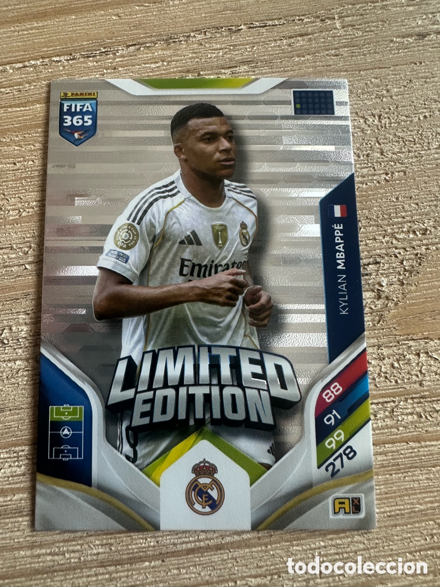 Trading cards: KYLIAN MBAPPE REAL MADRID LIMITED EDITION FIFA 365 ADRENALYN XL 2026 PANINI