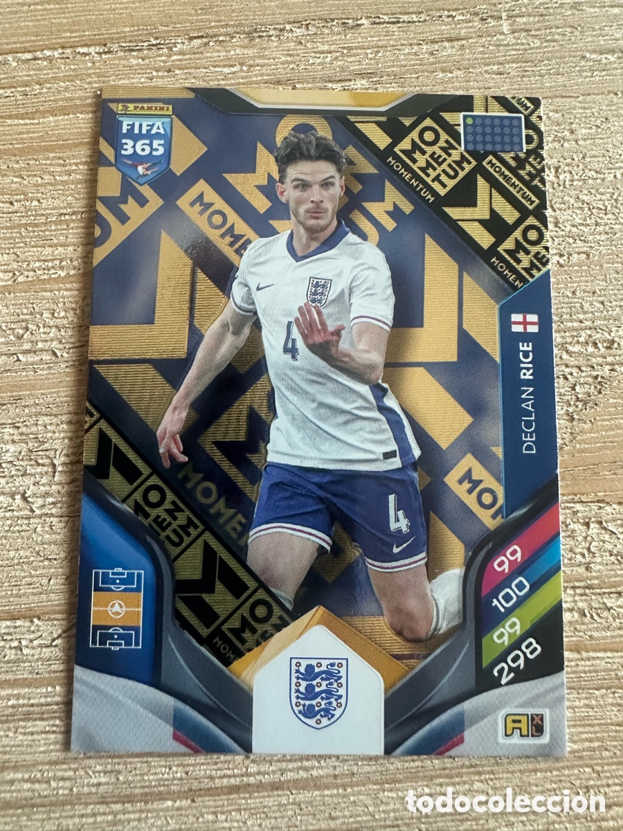 Trading cards: DECLAN RICE INGLATERRA MOMENTUM FIFA 365 ADRENALYN XL 2026 PANINI