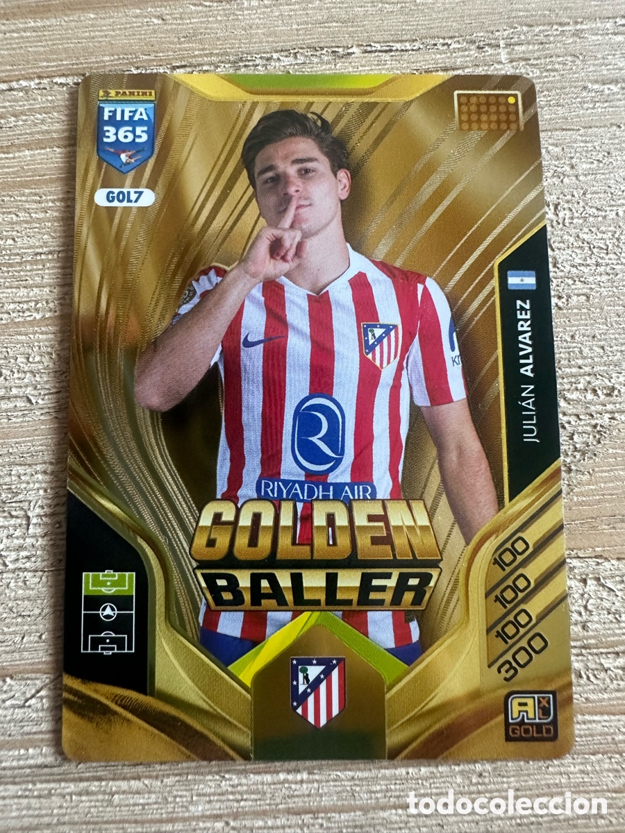 Trading cards: JULIAN ALVAREZ AT MADRID GOLDEN BALLER GOL7 FIFA 365 ADRENALYN XL 2026 PANINI
