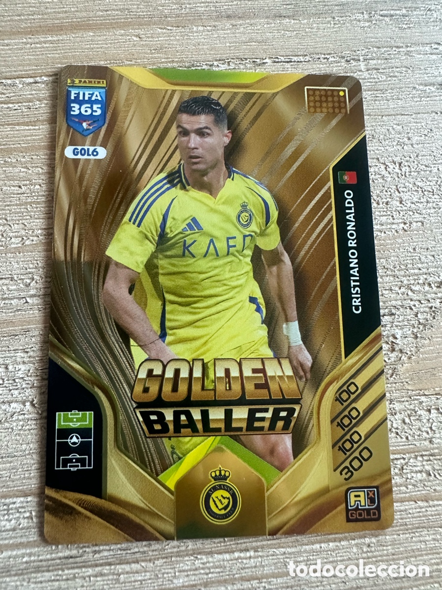 Trading cards: CRISTIANO RONALDO GOLDEN BALLER GOL6 FIFA 365 ADRENALYN XL 2026 PANINI