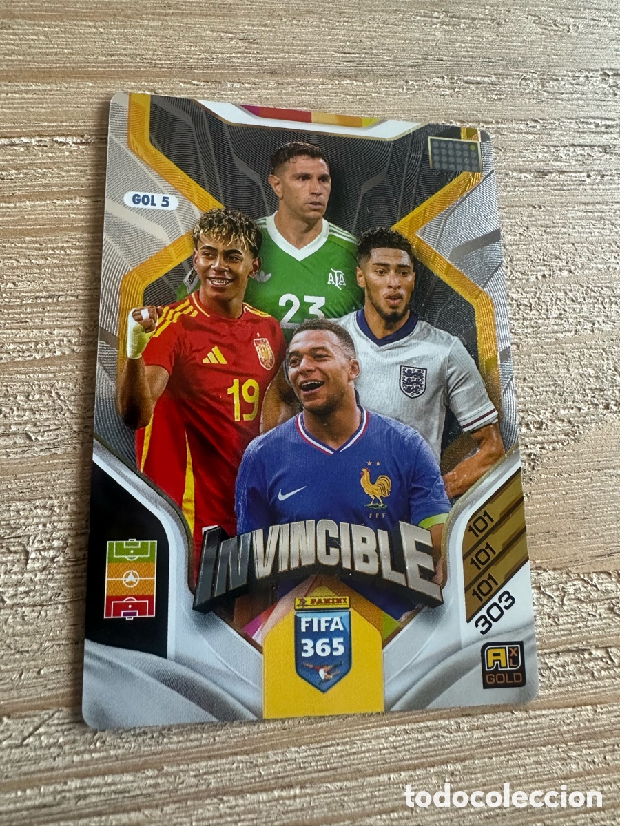Trading cards: DIBU - LAMINE YAMAL- BELLINGHAM - KYLIAN MBAPPE INVINCIBLE GOL5 FIFA 365 ADRENALYN XL 2026 PANINI