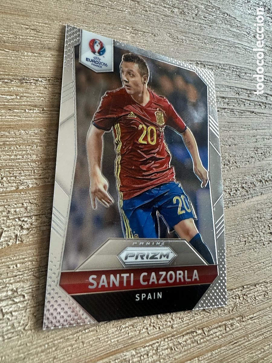 Trading cards: SANTI CAZORLA ESPA&Ntilde;A 41 PRIZM EURO 2016 PANINI