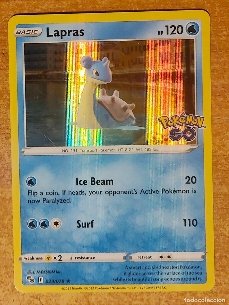 Trading cards: Pokemon LAPRAS 023/078 - Pokemon GO - HOLO RARO - COMO NUEVO-
