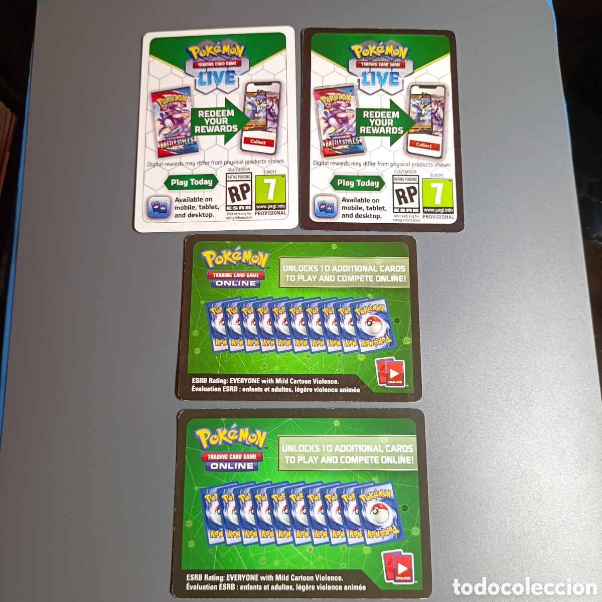 Trading cards: LOTE 4 CARTAS POK&Eacute;MON. TRADING CARD GAME ONLINE