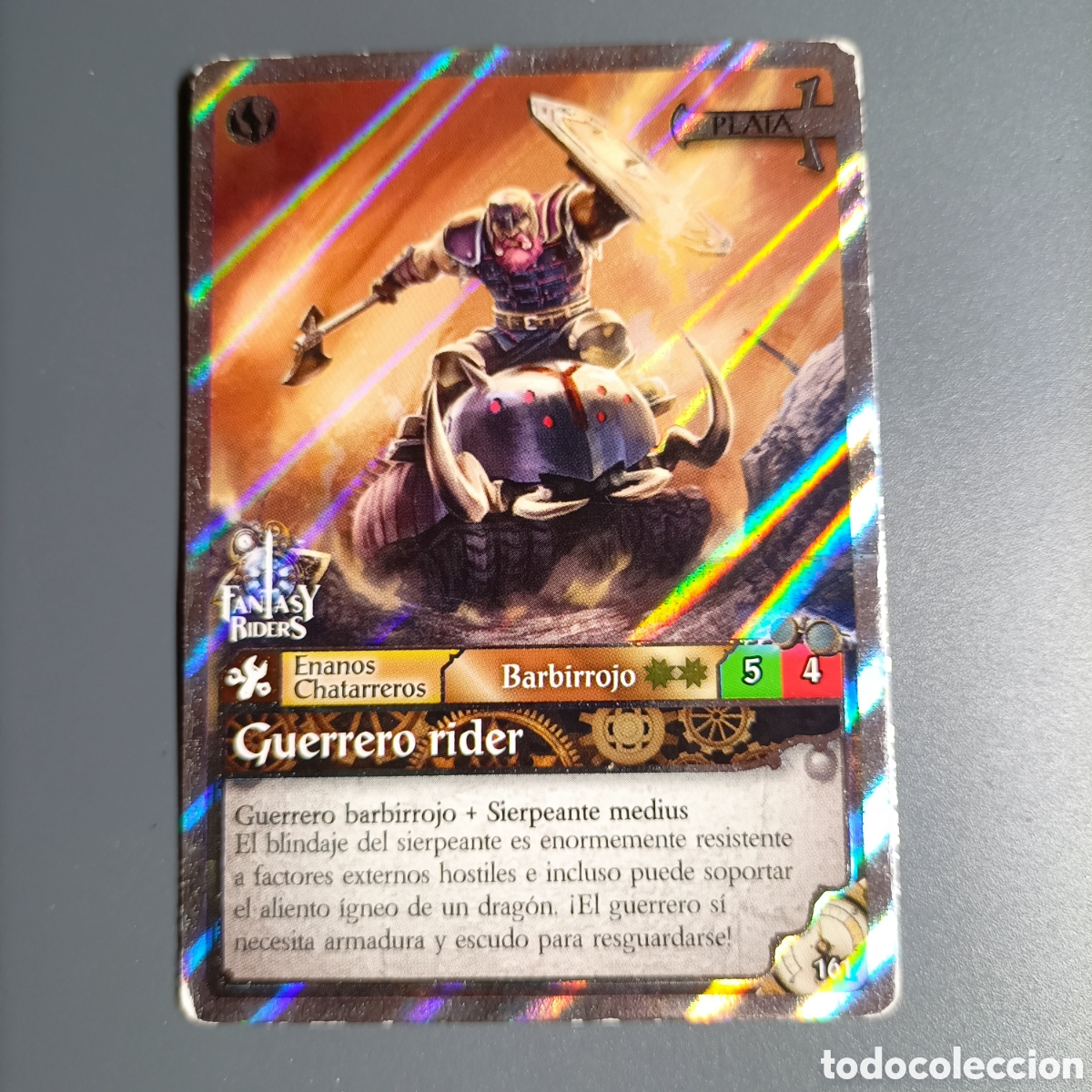 Trading cards: CARTA COLECCI&Oacute;N. FANTASY RIDERS 2018. №161 GUERRERO RIDER / PLATA