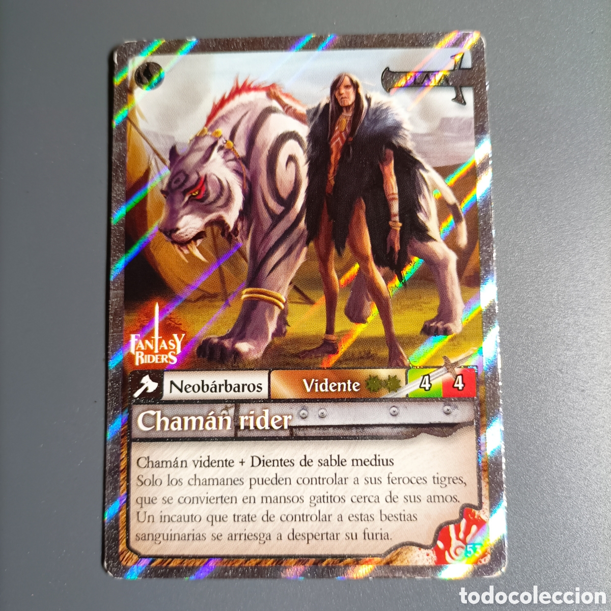 Trading cards: CARTA COLECCI&Oacute;N. FANTASY RIDERS 2018. №53 CHAMAN RIDER / PLATA