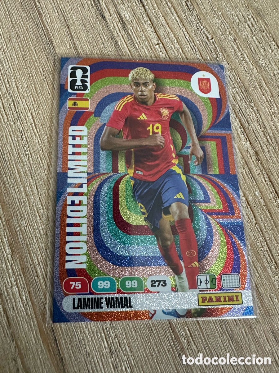 Trading cards: LAMINE YAMAL ESPA&Ntilde;A LIMITED EDITION ADRENALYN XL MUNDIAL 2026 WORLD CUP USA MEX CAN