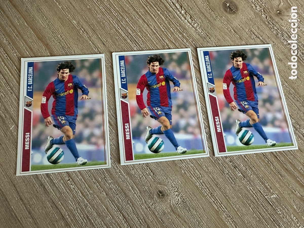 Trading cards: LOTE 3 CARDS LIONEL MESSI FC BARCELONA 47 MUNDICROMO 2008 07-08