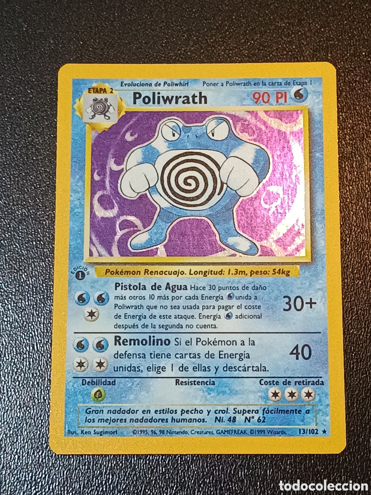 Trading cards: Pokemon Poliwrath 13/102 Base Set Primera Edici&oacute;n En Castellano