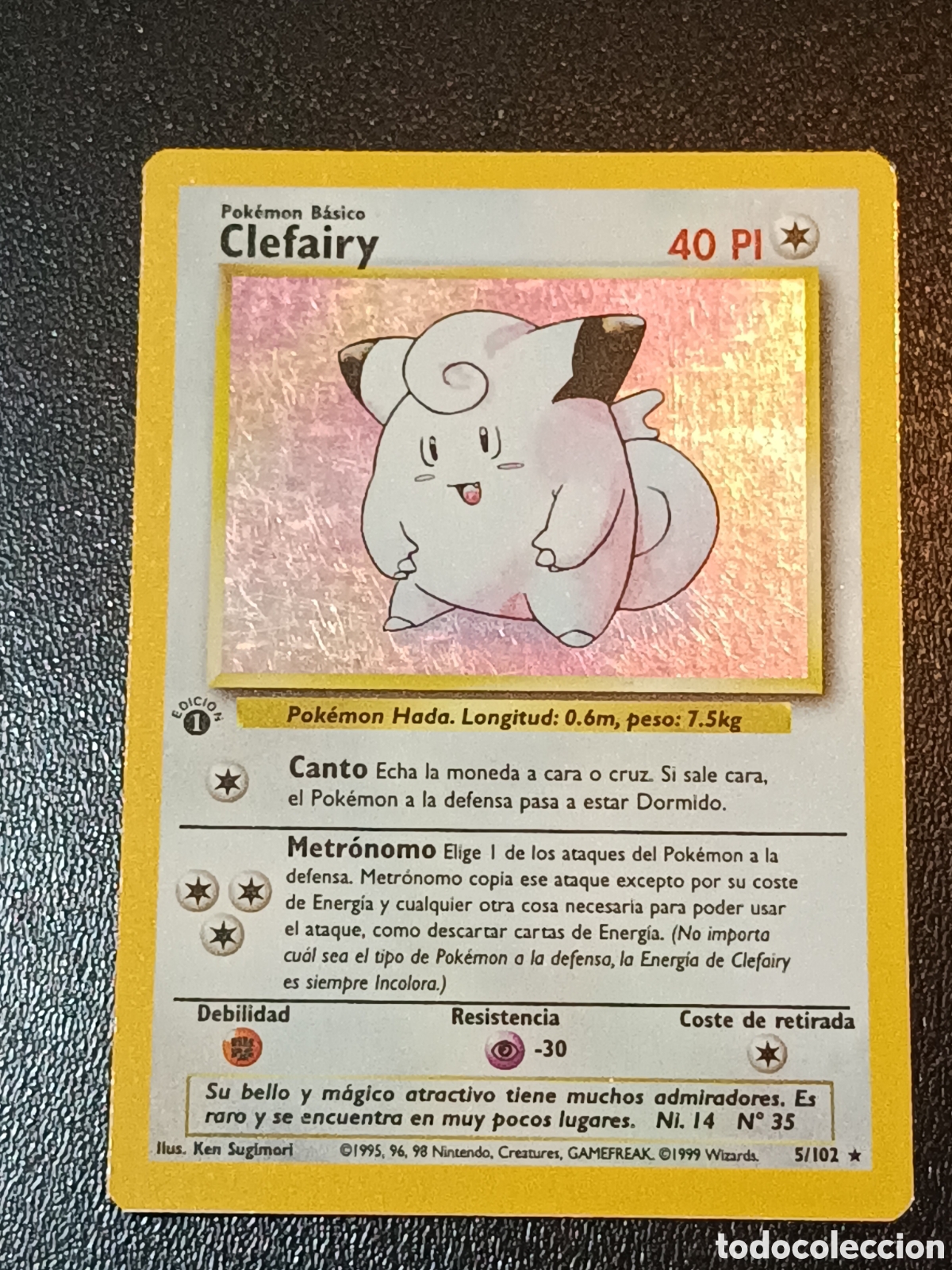 Trading cards: Pokemon Clefairy 5/102 Base Set Primera Edici&oacute;n En Castellano