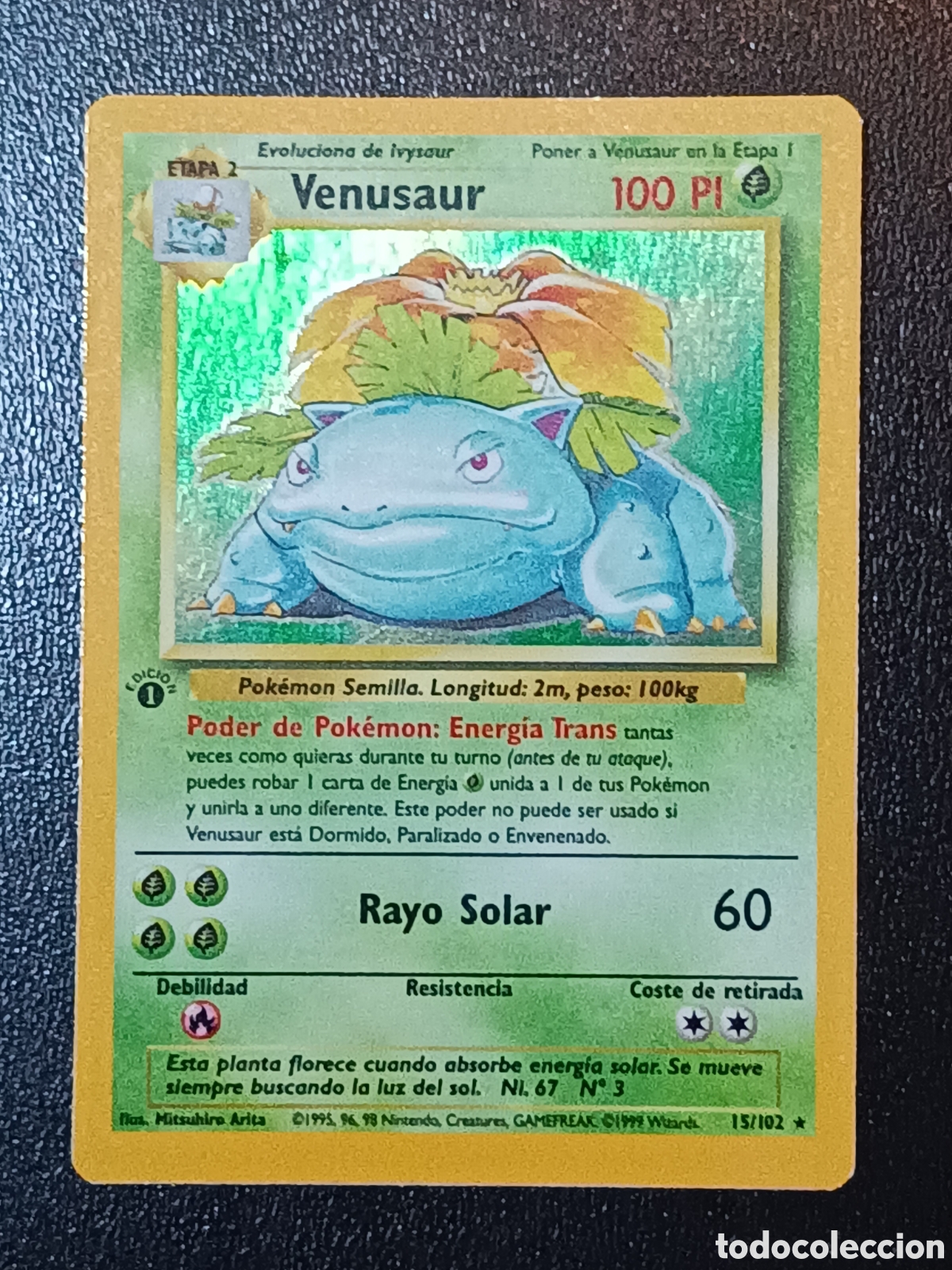 Trading cards: Pokemon Venusaur 15/102 Base Set Primera Edici&oacute;n En Castellano