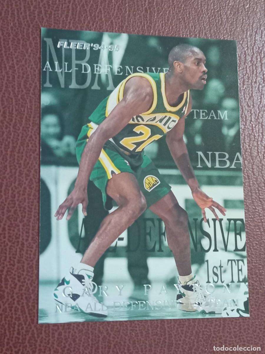 Trading cards: Card 4 Gary Payton Fleer 1994-95 Defensive Team Insert