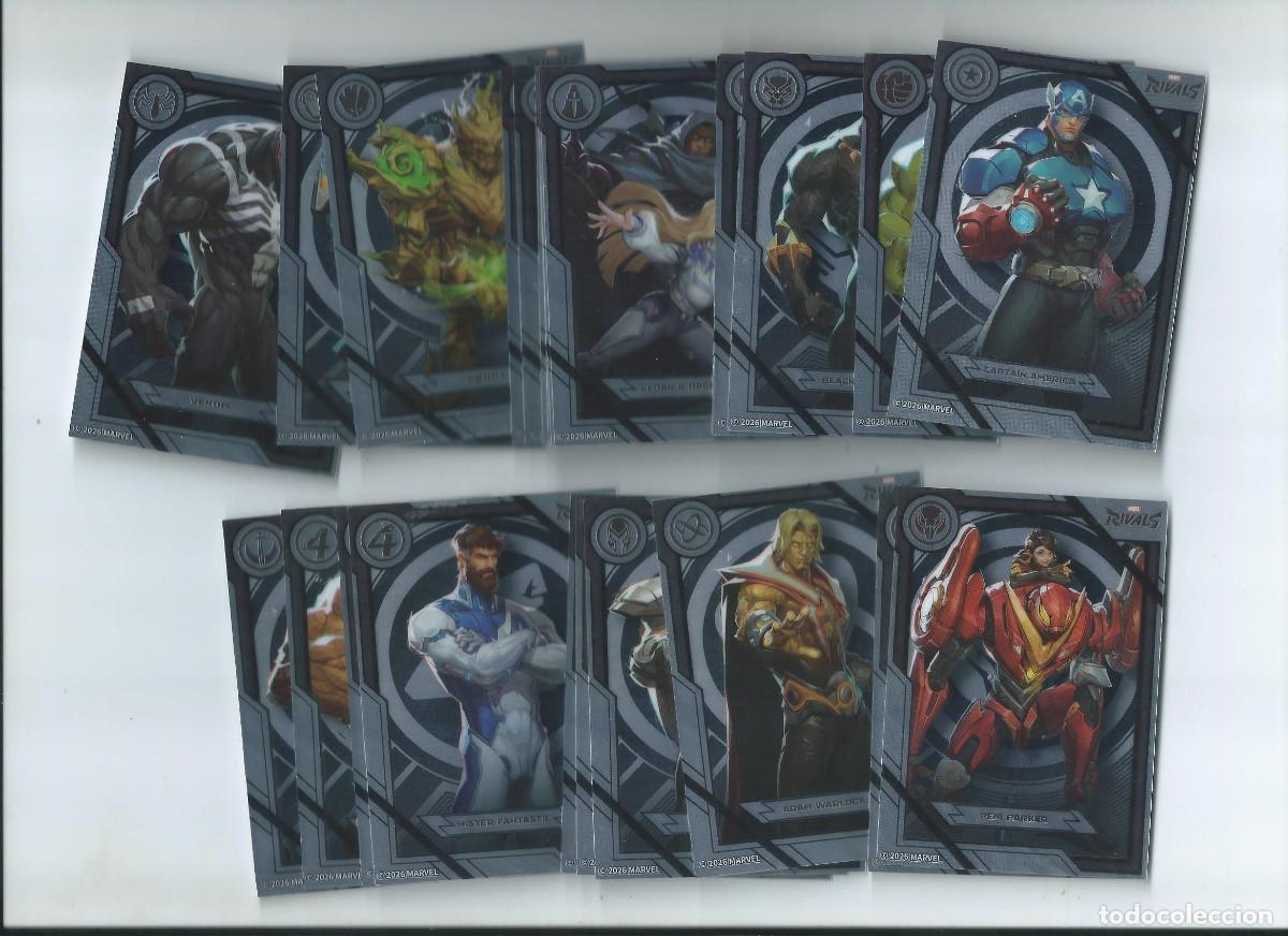 Trading cards: MARVEL RIVALS ETERNAL GLORY 2026 : LOTE 24 CARDS SET BASE (DE 41). NUEVAS