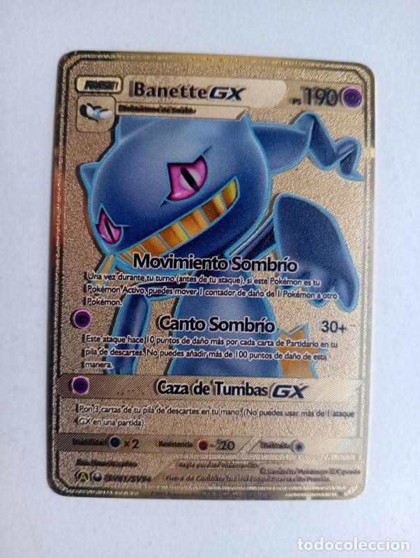 Trading cards: CROMO CARD POKEMON EN METAL: BANETTE GX CAZA DE TUMBAS