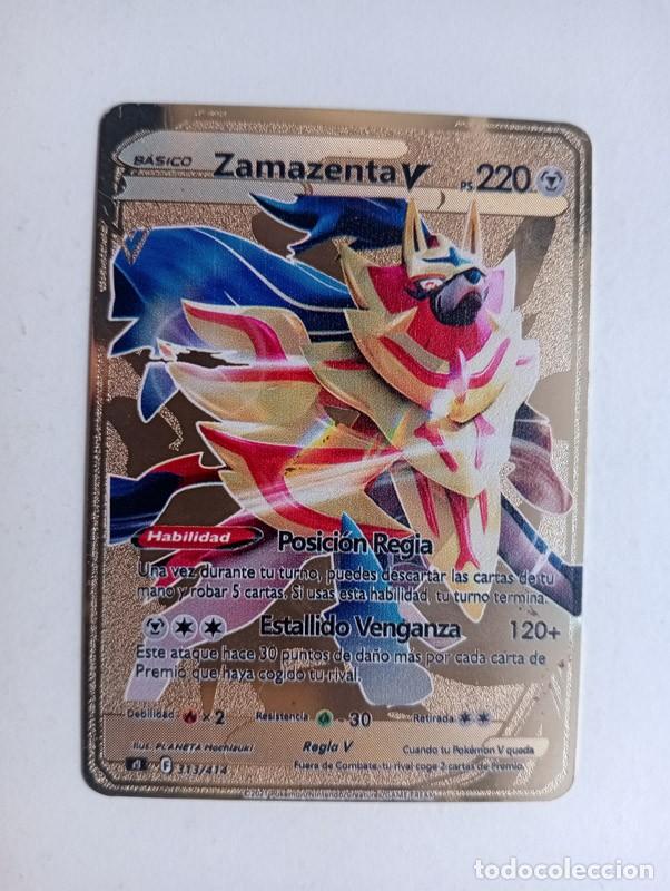 Trading cards: CROMO CARD POKEMON EN METAL: ZAMAZENTA ESTALLIDO VENGANZA