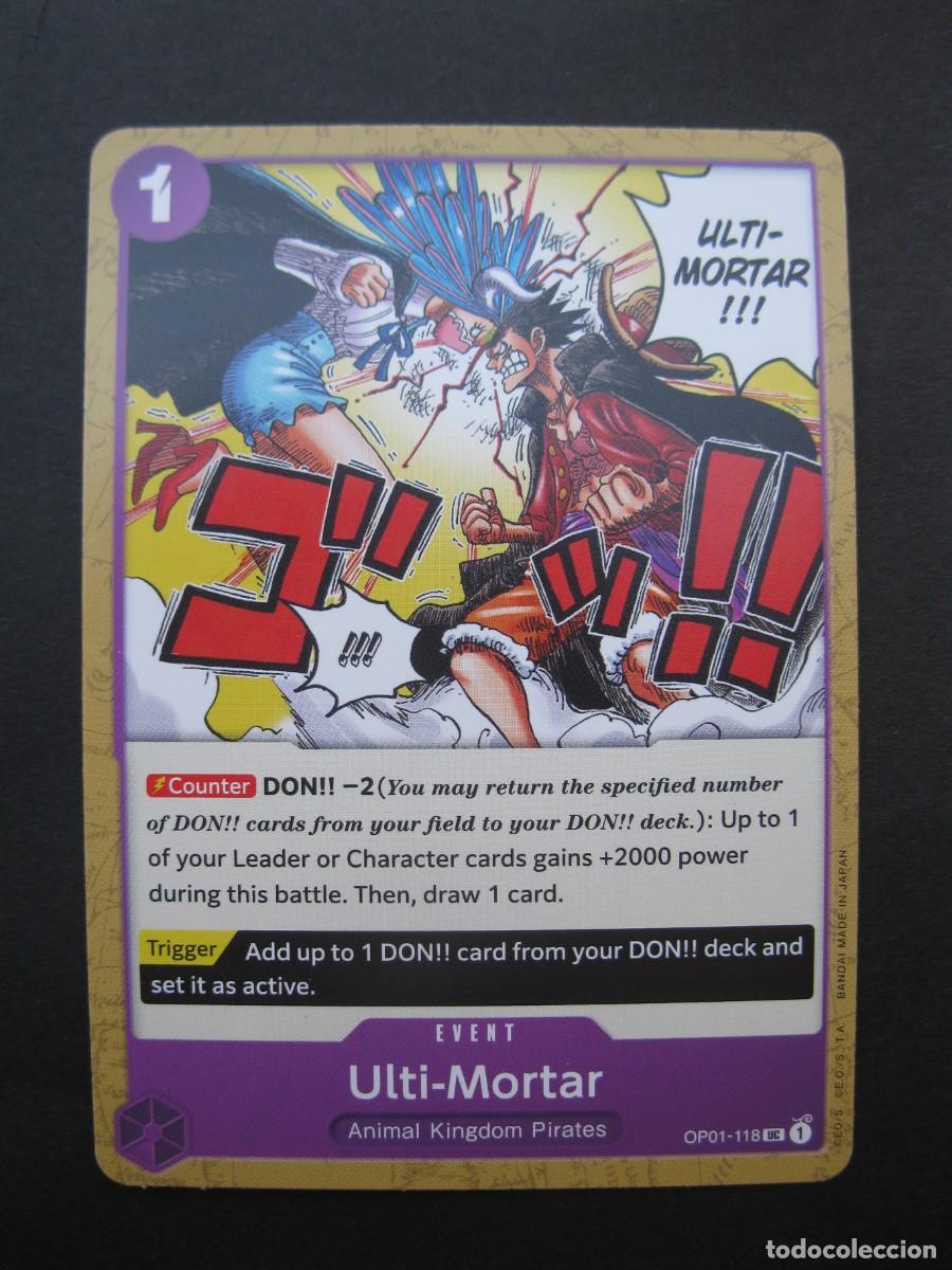 Trading cards: CARTA - ONE PIECE - TRADING CARD - ULTI-MORTAR - EN INGL&Eacute;S - BANDAI.