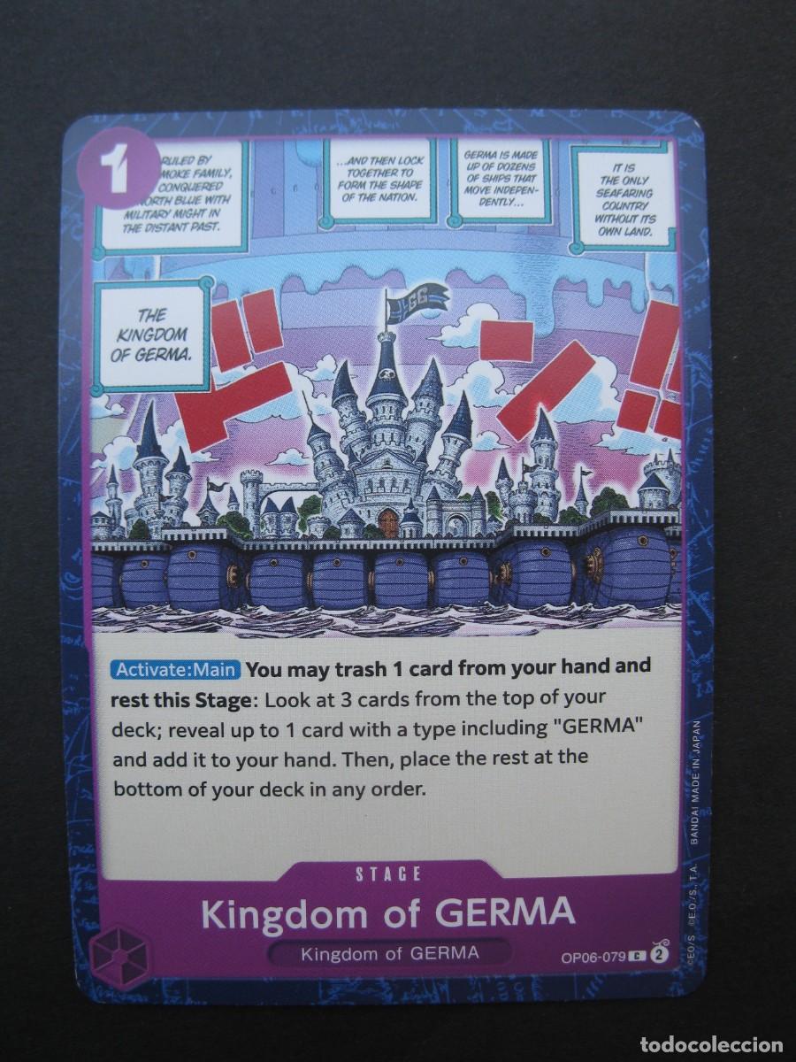 Trading cards: CARTA - ONE PIECE - TRADING CARD - KINGDOM OF GERMA - EN INGL&Eacute;S - BANDAI.