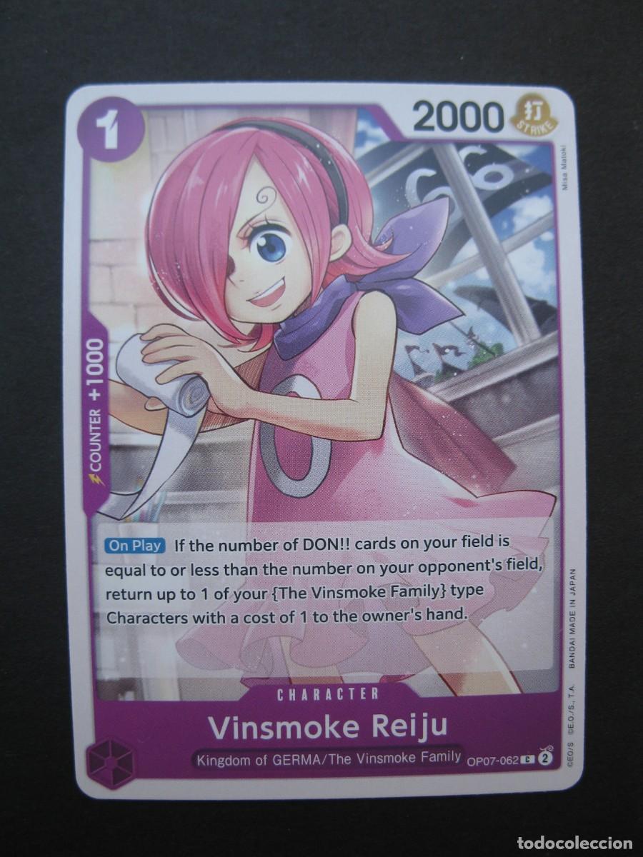 Trading cards: CARTA - ONE PIECE - TRADING CARD - VINSMOKE REIJU - EN INGL&Eacute;S - BANDAI.