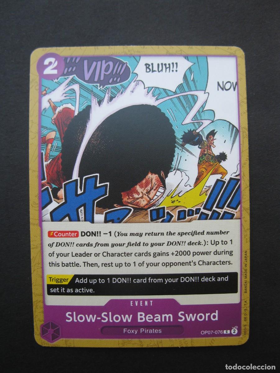 Trading cards: CARTA - ONE PIECE - TRADING CARD - SLOW-SLOW BEAM SWORD - EN INGL&Eacute;S - BANDAI.