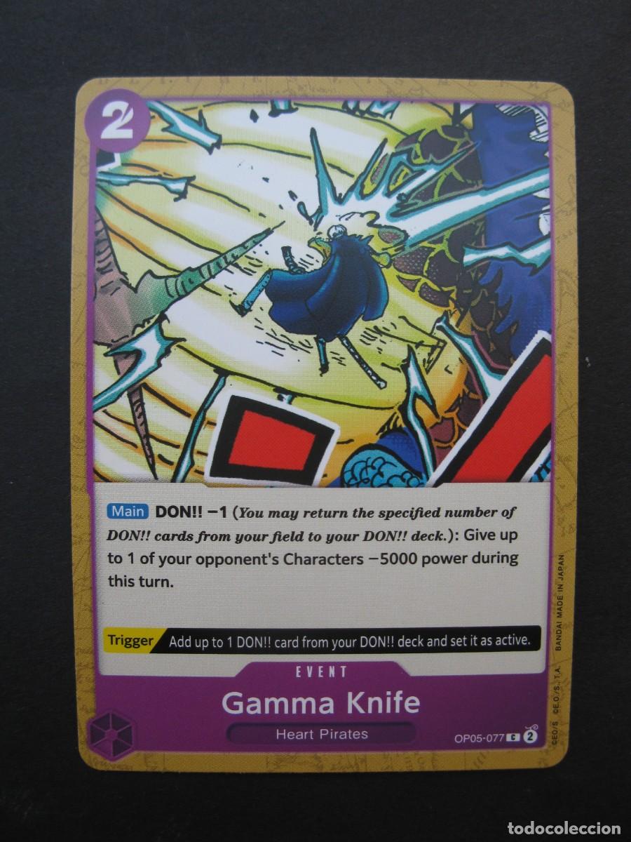 Trading cards: CARTA - ONE PIECE - TRADING CARD - GAMMA KNIFE - EN INGL&Eacute;S - BANDAI.