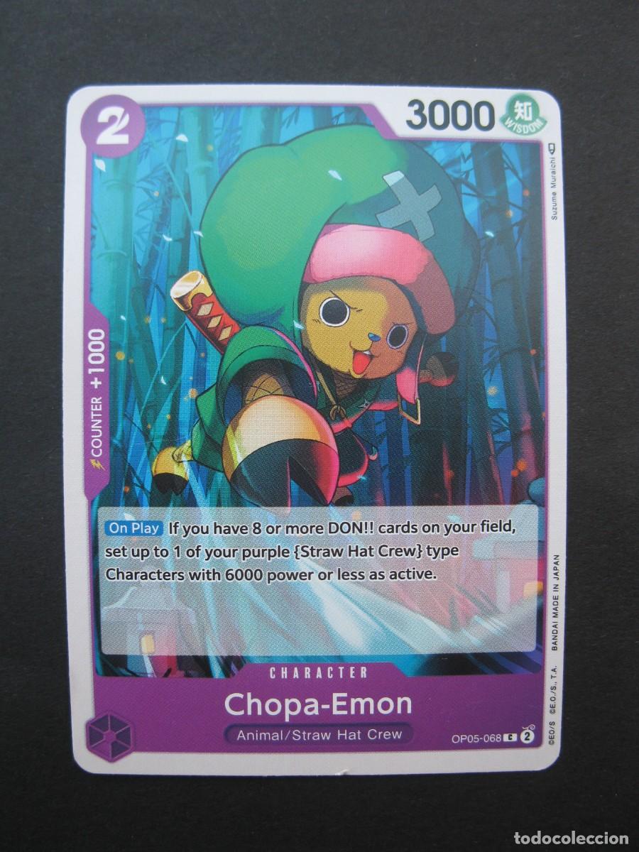 Trading cards: CARTA - ONE PIECE - TRADING CARD - CHOPA-EMON - EN INGL&Eacute;S - BANDAI.
