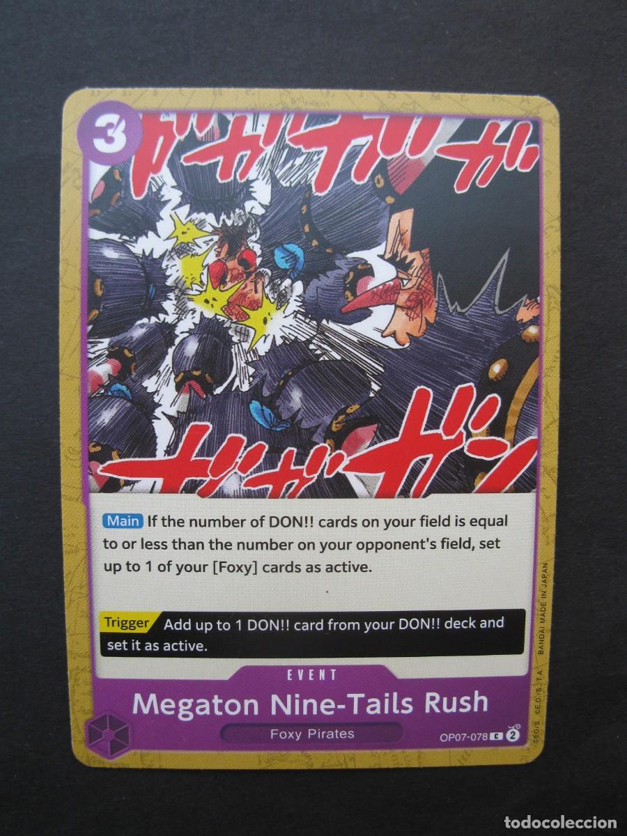 Trading cards: CARTA - ONE PIECE - TRADING CARD - MEGATON NINE-TAILS RUSH - EN INGL&Eacute;S - BANDAI.