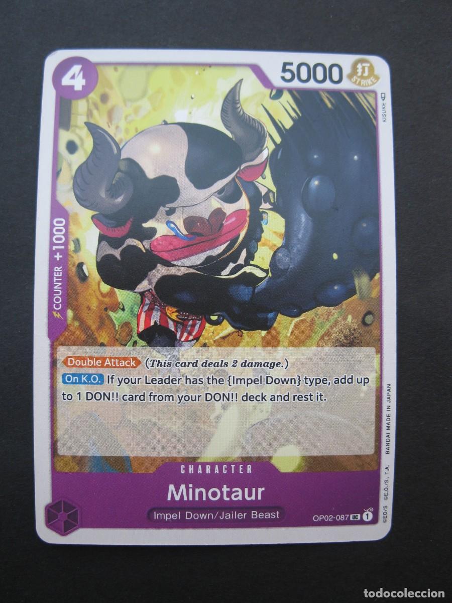Trading cards: CARTA - ONE PIECE - TRADING CARD - MINOTAUR - EN INGL&Eacute;S - BANDAI.