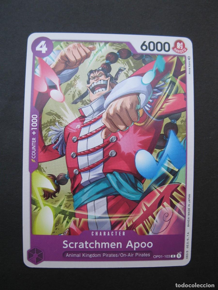 Trading cards: CARTA - ONE PIECE - TRADING CARD - SCRATCHMEN APOO - EN INGL&Eacute;S - BANDAI.