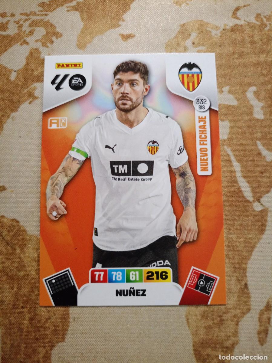 Trading cards: Valencia 332 bis N&Uacute;&Ntilde;EZ Adrenalyn 2025-26