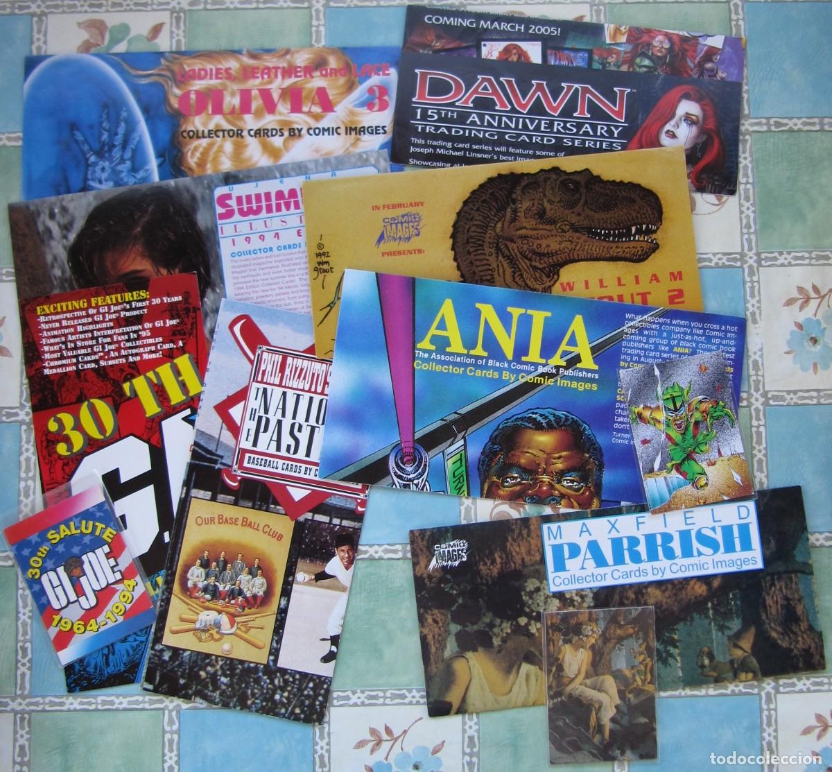 Trading cards: LOTE PROMO POSTER SELL SHEETS CARDS - ANIA - GIJOE - WILLIAM STOUT 2-OLIVIA3-MAXFIELD PARRISH&hellip;