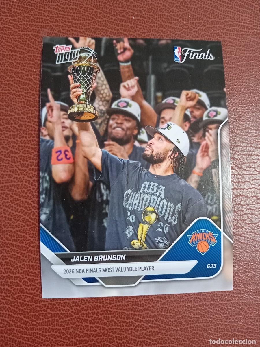 Cartas Colecion&aacute;veis: Card 339 Jalen Brunson Topps Now 2025-2026 MVP NBA Finals Knicks