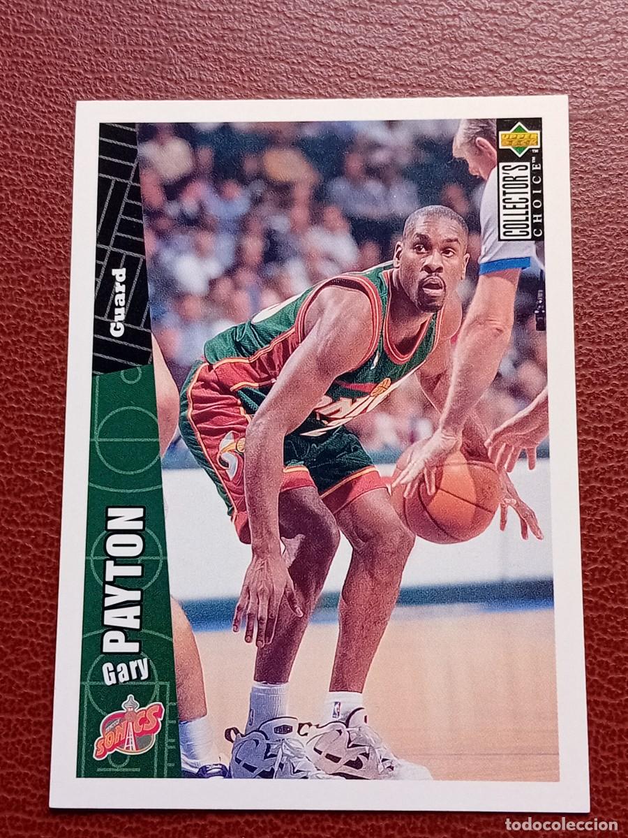 Cartas Colecion&aacute;veis: Card 335 Gary Payton Upper Deck 1996-97 Collectors Choice