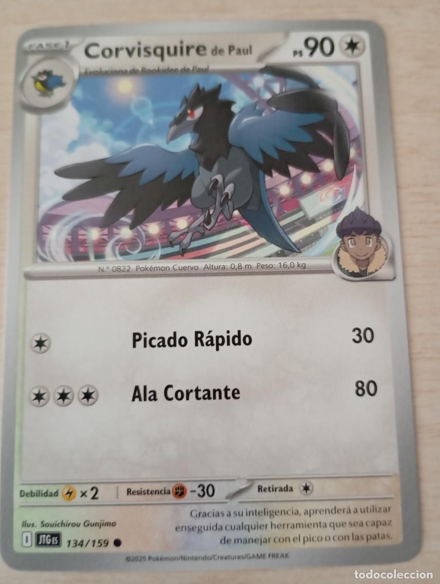 Trading cards: Carta Pok&eacute;mon Corvisquire de Paul Original Oficial
