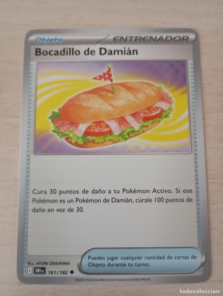 Trading cards: Carta Pok&eacute;mon Bocadillo de Dami&aacute;n Original Oficial
