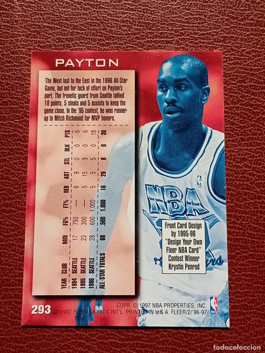 Trading cards: Card 293 Gary Payton Fleer 1996-97 - Foto 2