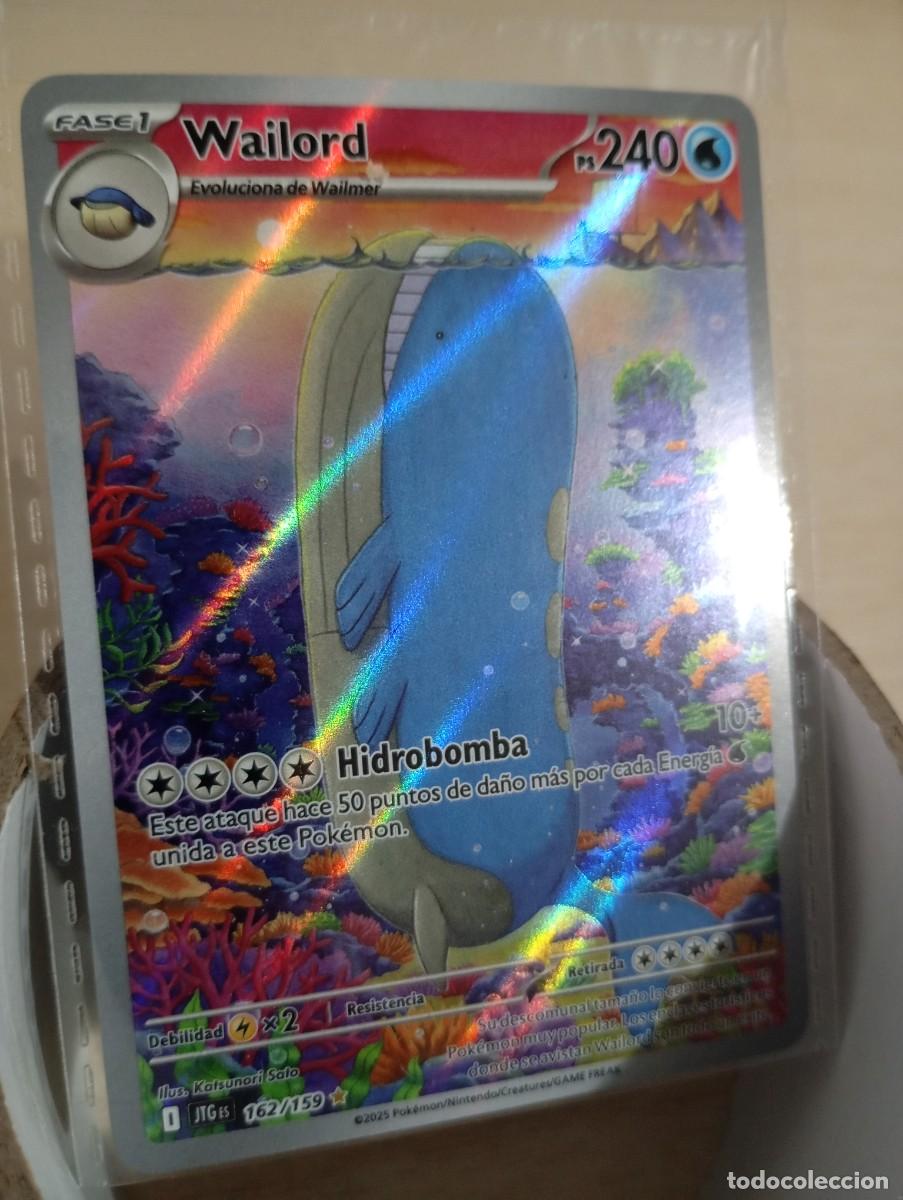 Trading cards: Carta Pok&eacute;mon Wailord Reverse Holo JTG 162 original oficial