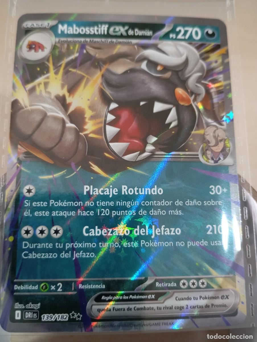 Trading cards: Carta Pok&eacute;mon Mabosstiff ex de Dami&aacute;n Original Oficial