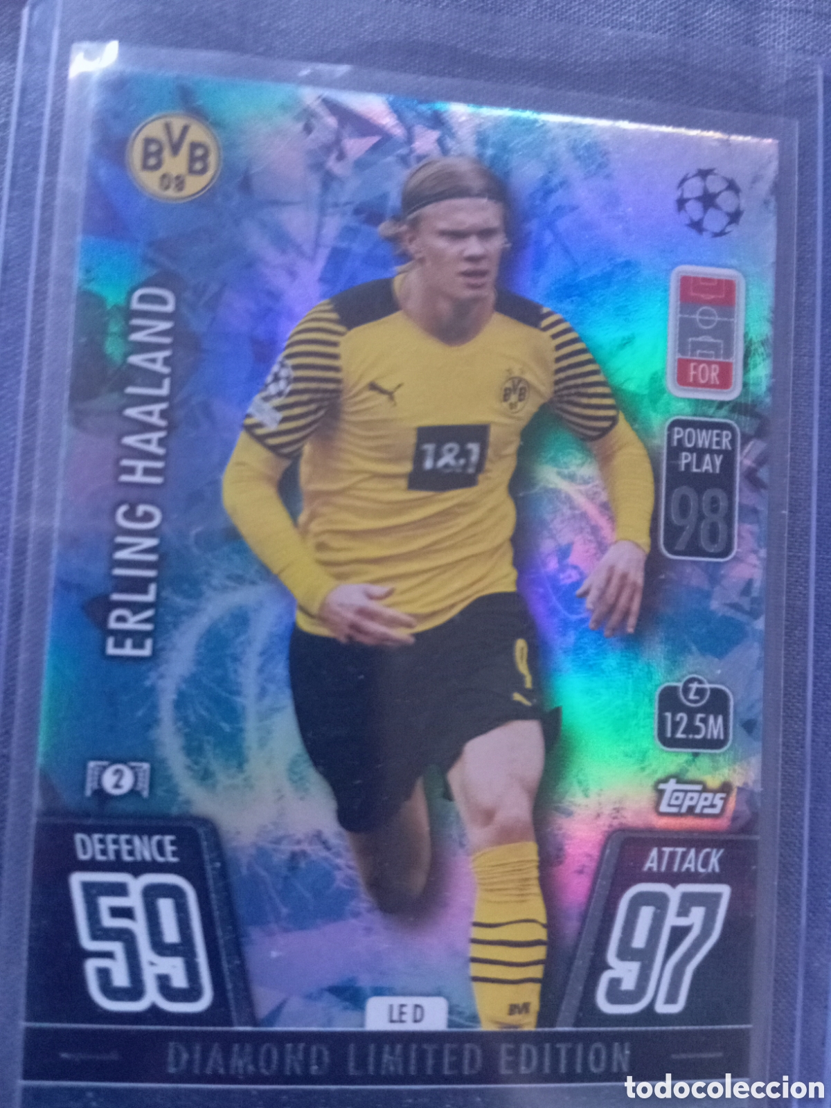 Trading cards: Erling Haalands DIAMOND LIMITED EDITION LE D/ MATCH ATTAX 2021/22