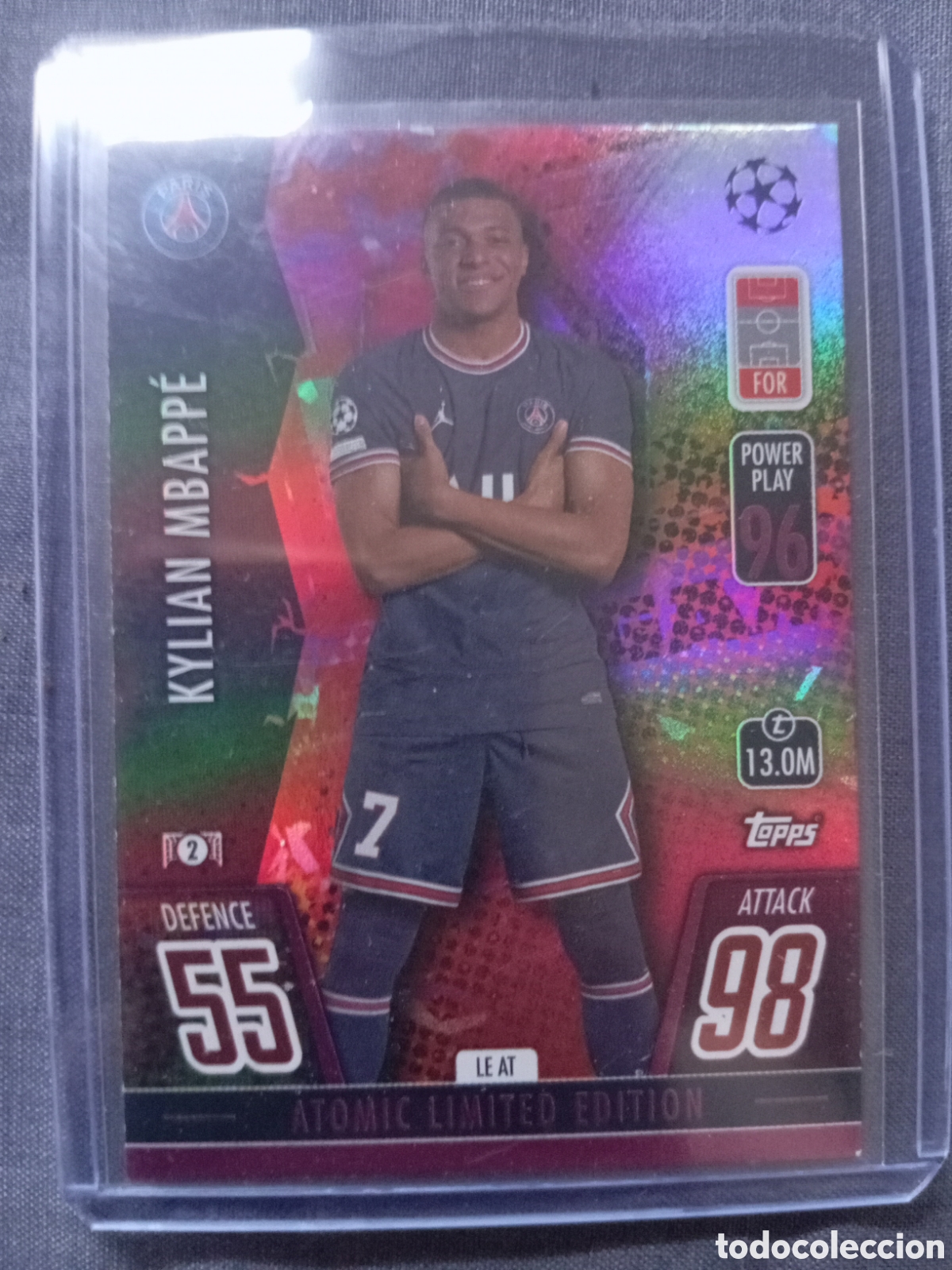 Trading cards: Kylian Mbapp&eacute; ATOMIC LIMITED EDITION LE AT/ MATCH ATTAX 2021/22